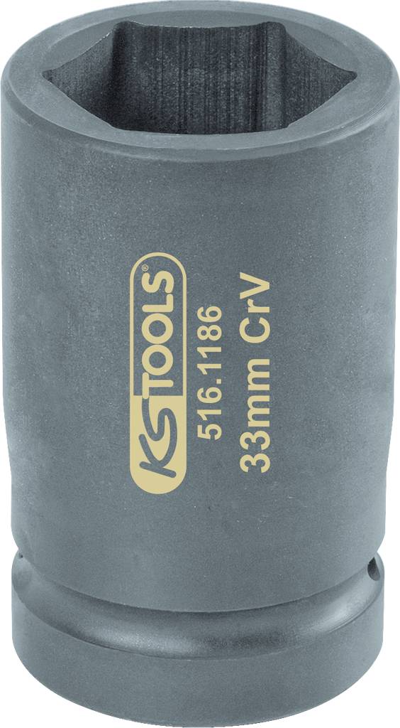 Nástrčný klíč, 33 mm, z oceli CrV, od KS Tools. Robustní nástroj pro mechanické použití.