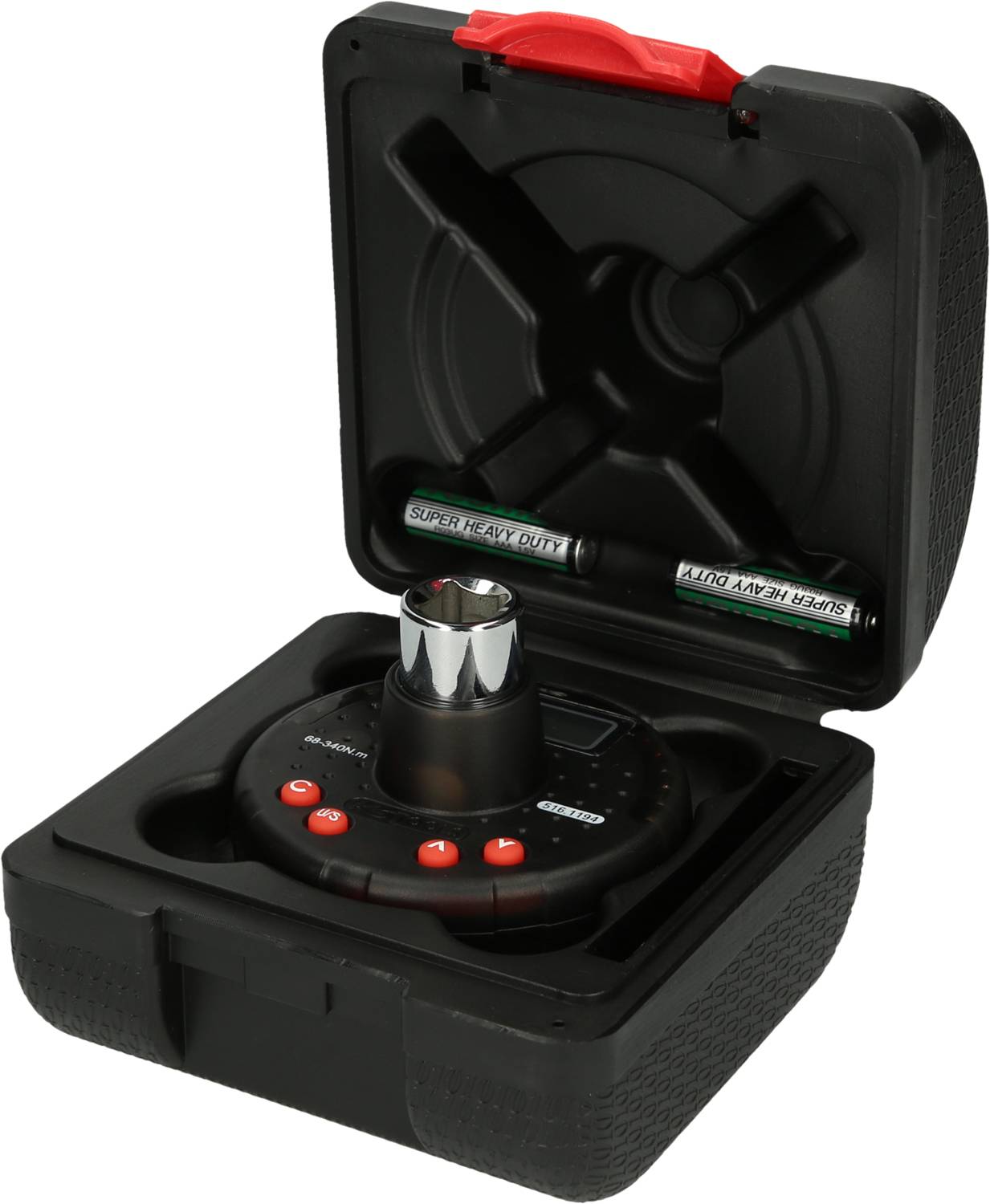 KS Tools 516.1194 1/2" digitální momentový adaptér s úhloměrem, 68-340 Nm