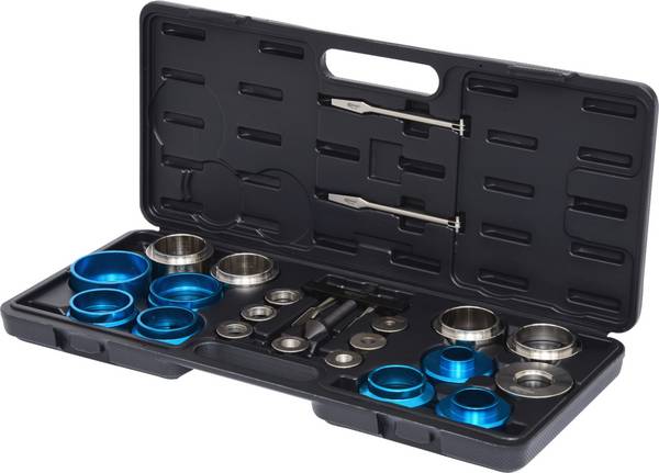 KS Tools 700.1280 Sada hřídelových těsnicích kroužků a montážního nářadí Simerring, 24 ks