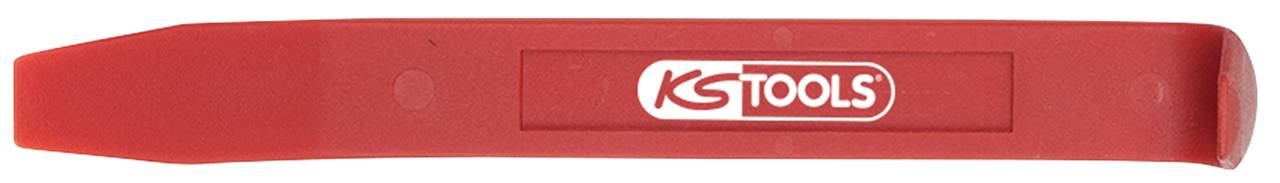 Červený plastový páčkový nástroj od KS Tools, obdélníkový, plochý.