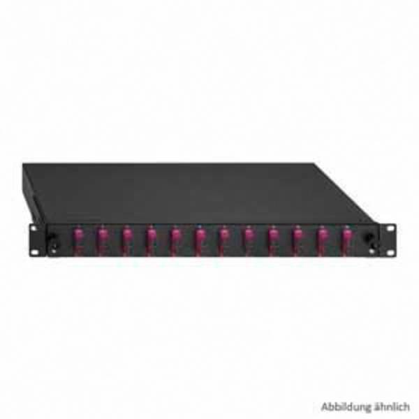 Rutenbeck 6 x SC-D OS2 grün rozvodná skříň LWL 6 portů SC osazený 1 U