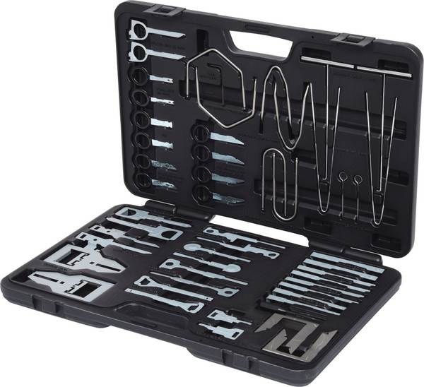 KS Tools 500.1380 Sada pro demontáž a montáž rádiových a navigačních systémů, 52 ks
