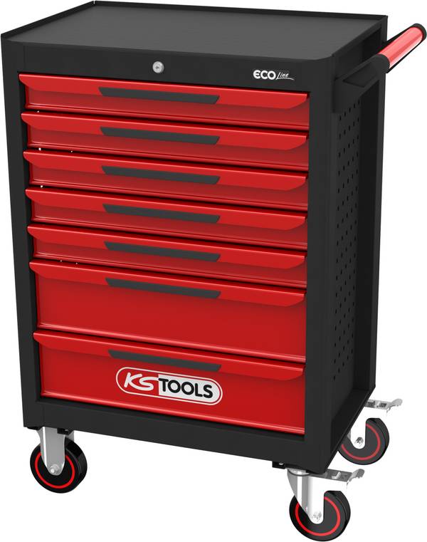 KS Tools 897.0007 dílenský vozík ocelový plech Barva: černočervená