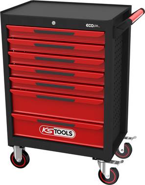 KS Tools 897.0007 dílenský vozík ocelový plech Barva: černočervená