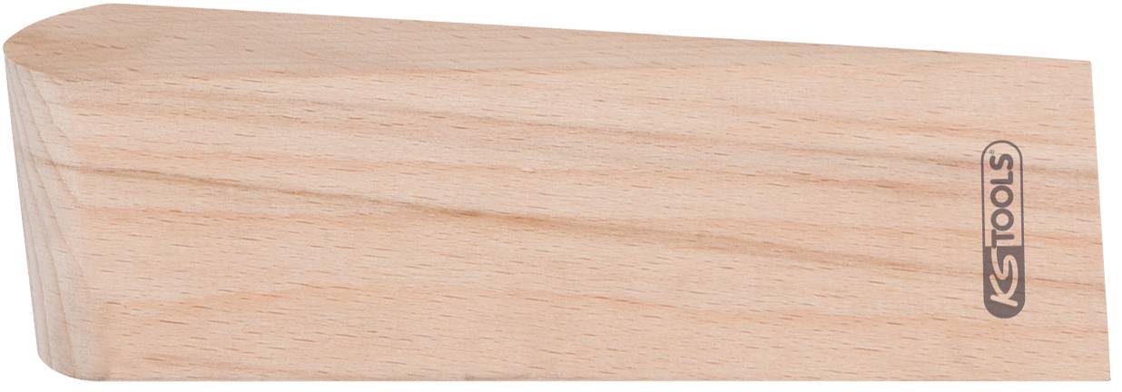 Dřevěný klín s logem KS Tools na straně. Klín má mírně skloněnou, plochou horní plochu a je vyroben z světlého dřeva.