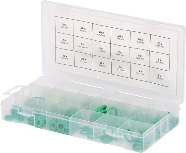 Sortiment o-kroužků, HNBR, vnitřní Ø 3 - 22 mm, 225 ks  KS Tools  970.0260