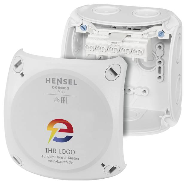 Hensel 62000281 rozbočovací skříň Se šroubovými svorkami, bez halogenů (d x š) 104 mm x 104 mm 1 ks