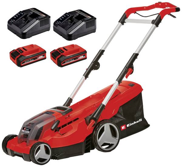 Einhell RASARRO 36/36 (2x3Ah Plus) Power X-Change akumulátor Akumulátorová sekačka   vč. 2. Nabíječka, + 2. akumulátor  18 V šířka sekání 36 cm Určen pro 400 m²