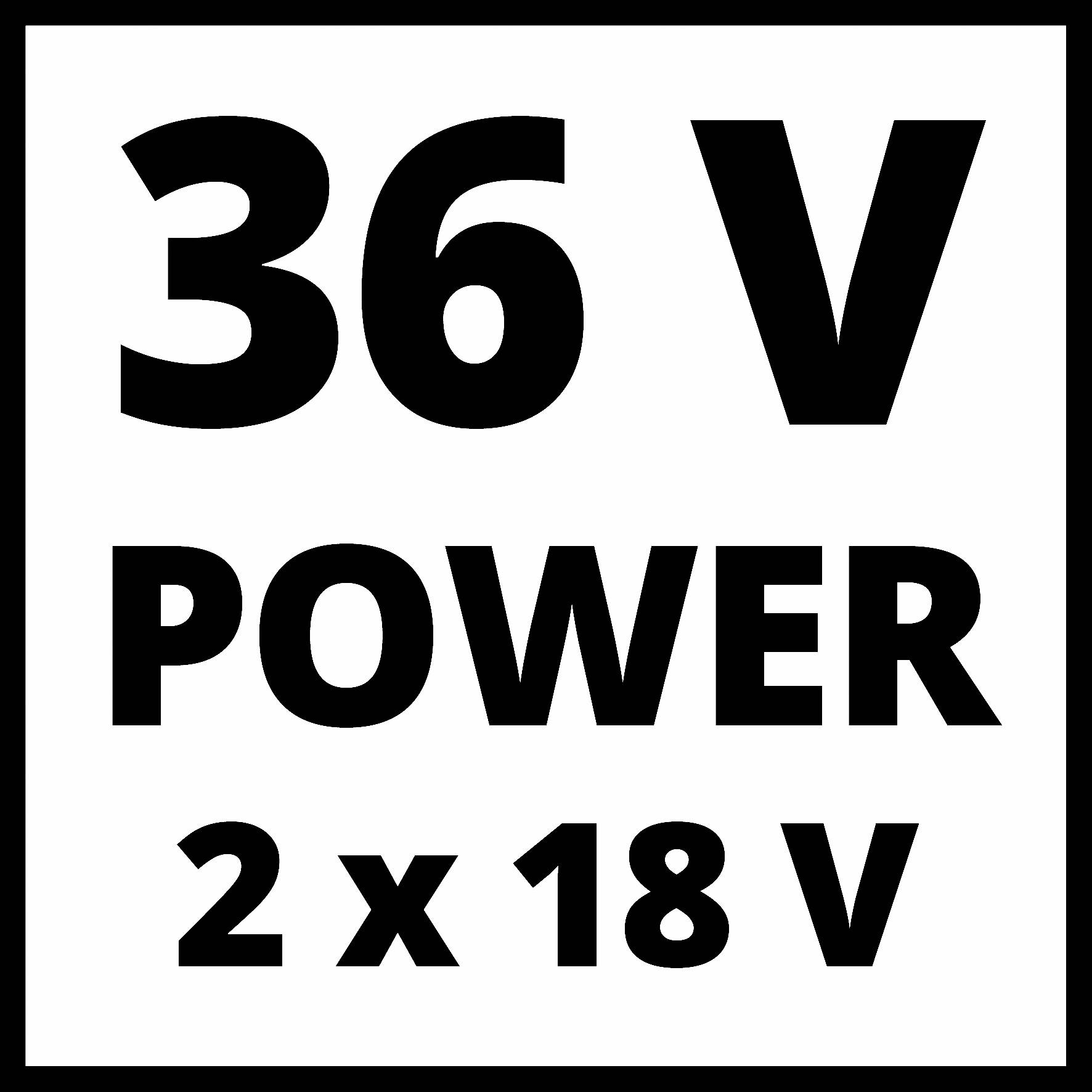 '36 V napájení 2 x 18 V'