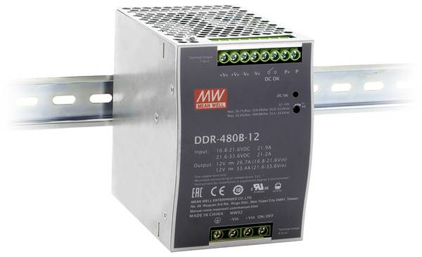 MEAN WELL DDR-480B-12 DC/DC měnič napětí  12 V 33.4 A 400.8 W Počet výstupů: 1 x Obsah 1 ks