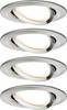 Paulmann 4064161242286 Nova vestavné svítidlo, LED, LED, 18 W, železo (kartáčované), sada 4 ks