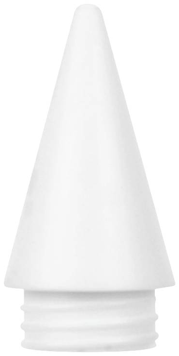 Bílá kónická plastová tryska, pravděpodobně určená pro tubu.