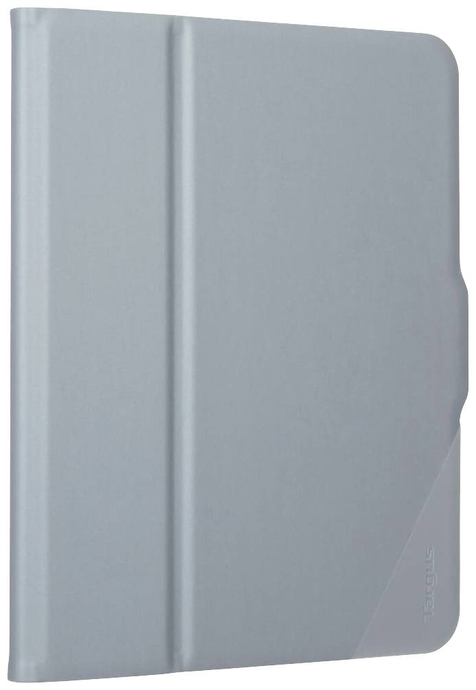 Šedý obal na tablet s texturovaným designem po straně a zaoblenými rohy.