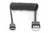 Propletený nabíjecí kabel USB-C na USB-A v černé barvě, detail konektorů.