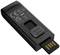 Černý USB flash disk s označením CE a UKCA a technickými informacemi na horní straně.