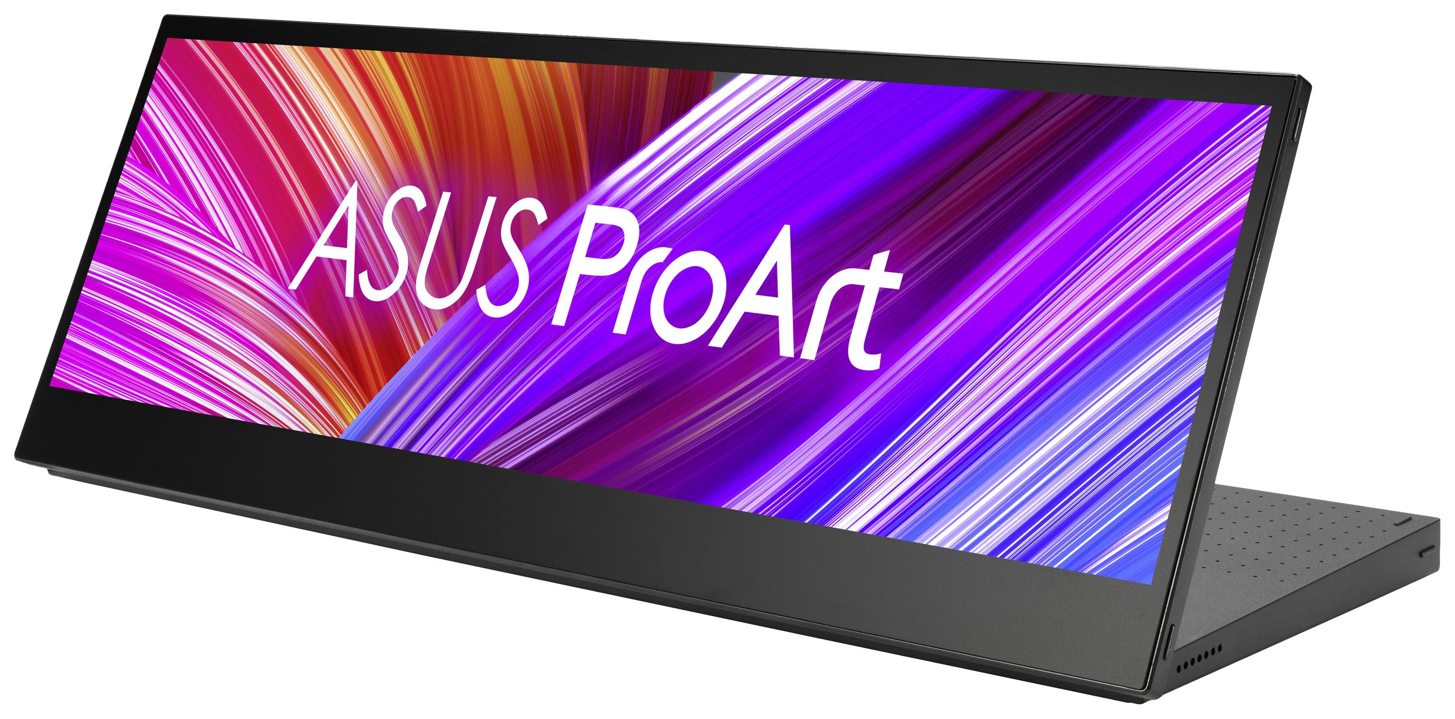Plochý displej s barevným pozadím a nápisem 'ASUS ProArt'.