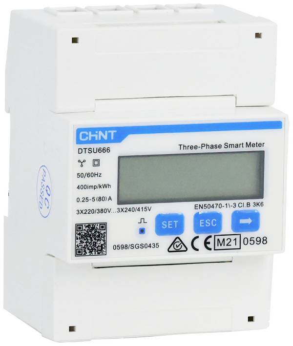 Chint G DTSU666 3×230/400V 5(80)A RS485 4PMID 313280 třífázový elektroměr digitální Úředně schválený: Ano 1 ks