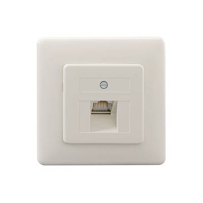 Rutenbeck UAE 8(8) Up rw síťová zásuvka pod omítku panel s čelní deskou a rámečkem bílá