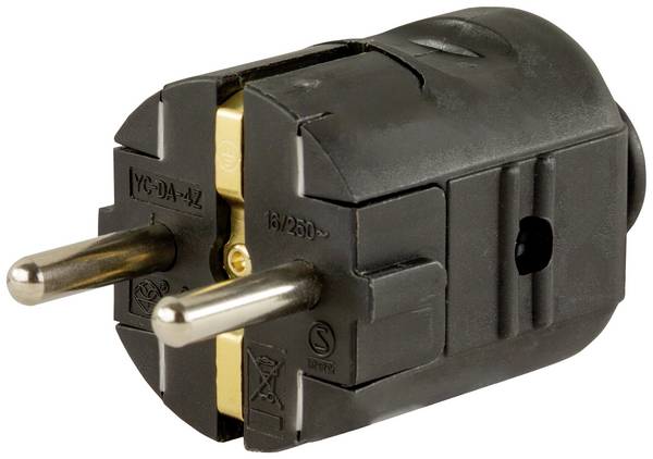 REV 0512013777 zástrčka plast  250 V černá IP20