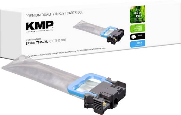 KMP Ink náhradní Epson T9452 kompatibilní  azurová E256X 1645,4003
