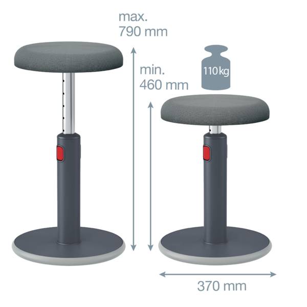 Leitz židle pro sezení/stání Ergo Cosy šedá 65180089-5