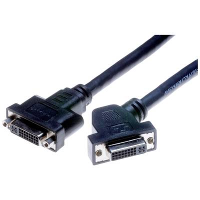 Kabel DVI-D se dvěma konektory, jedním zahnutým, určené pro připojení digitálních video zdrojů k monitorům.