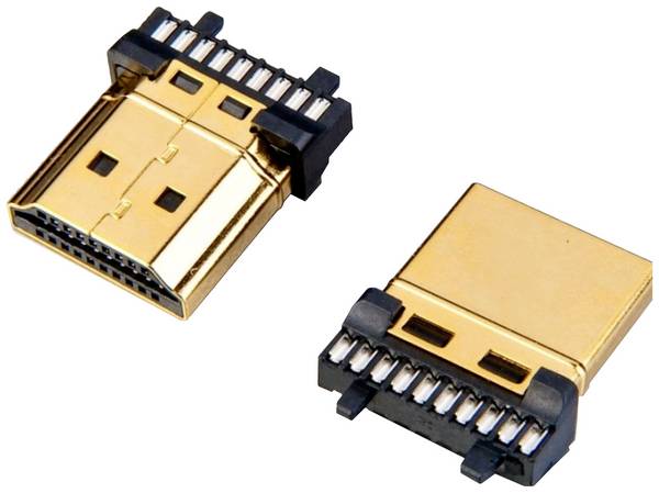 Lyndahl LKHDMICON19 HDMI konektor zástrčka Pólů: 19  zlatá 1 ks Piece