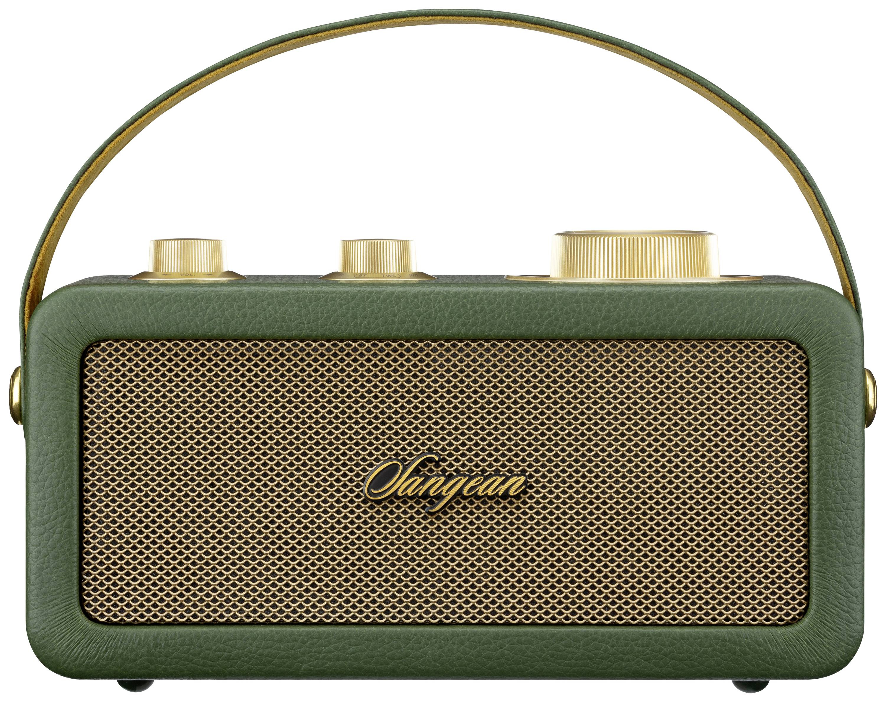 Sangean RA-101 A500523 Akumulátorové rádio, FM, Bluetooth, AUX, s akumulátorem, zelená, zlatá-2