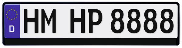HP Autozubehör  plast podložka pod SPZ černá (š x v) 520 mm x 114 mm