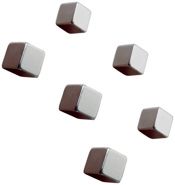 Sigel neodymový magnet BA192 (š x v x h) 10 x 10 x 10 mm krychle stříbrná 6 ks BA192