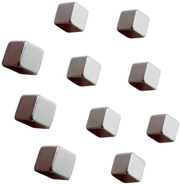 Sigel neodymový magnet C5 "Strong" (š x v x h) 10 x 10 x 10 mm krychle stříbrná 10 ks BA193