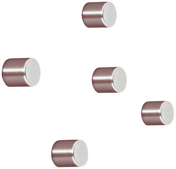 Sigel neodymový magnet C5 "Strong" (Ø x v) 10 mm x 10 mm cylindr  stříbrná 5 ks BA700