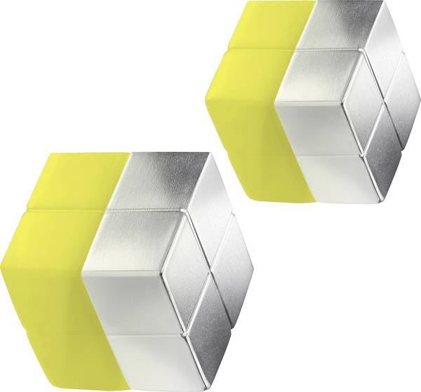 Sigel neodymový magnet C10 "Extra-Strong" (š x v x h) 20 x 10 x 20 mm krychle stříbrná 2 ks BA704