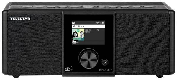 Telestar DIRA S 21i + 30-221-02 internetové stolní rádio, internetové, DAB+, FM, AUX, Bluetooth, rádiopřehrávač, USB, Wi-Fi, internet, funkce nahrávání, vč. dálkového ovládání, funkce alarmu, černá
