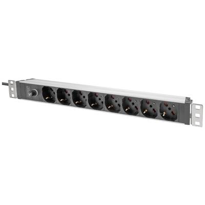 Digitus DN-95410-IT 19 palec zásuvková lišta pro datové skříně 1 U zásuvka s ochranným kontaktem hliníkový profil, pevná
