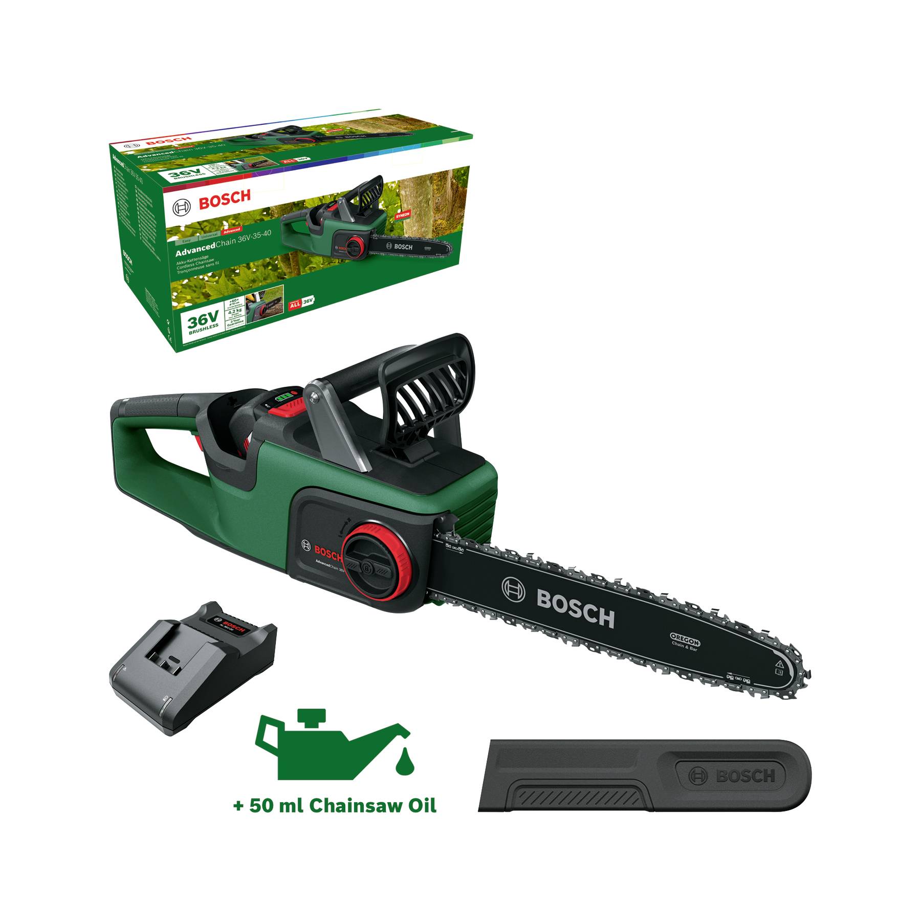 Bosch Home and Garden 06008B8600 akumulátor řetězová pila + akumulátor, vč. nabíječky délka čepele 310 mm-5