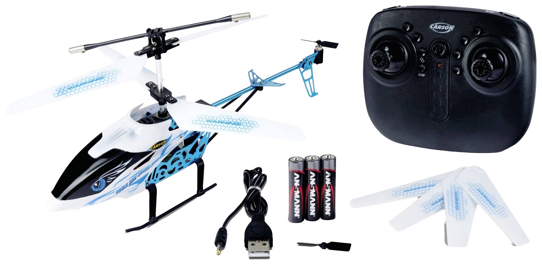 Carson Modellsport Eagle 280 Crash Stop 2.4G 100% RTF RC model vrtulníku pro začátečníky RtF