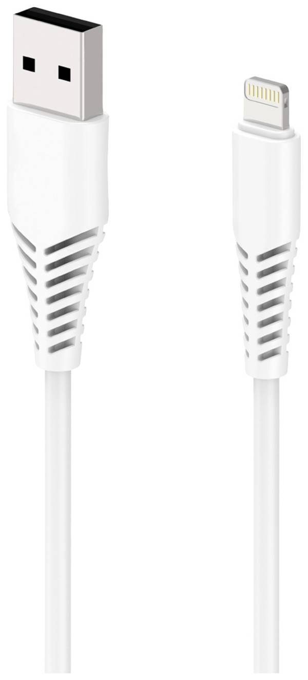 2GO USB kabel Apple Lightning konektor, USB-A zástrčka 1.00 m bílá 797288
