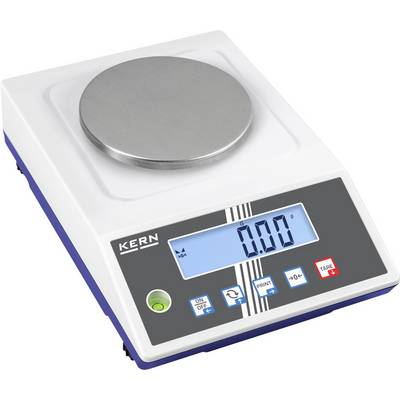 Digitální přesná váha s kovovým podstavcem a modře podsvíceným displejem, zobrazuje '0.00g'.