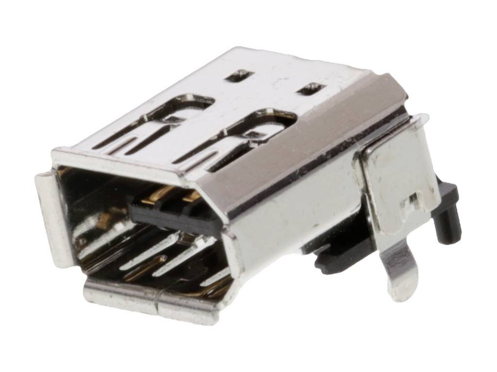 Kovový USB konektor lehce nakloněný, odhalující zlatou kontaktní vrstvu a vnější ochranný plášť.
