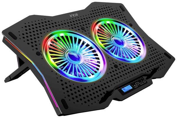 INCA INC-606TGS chladicí podložka pod notebook  USB HUB, nastavitelná výška
