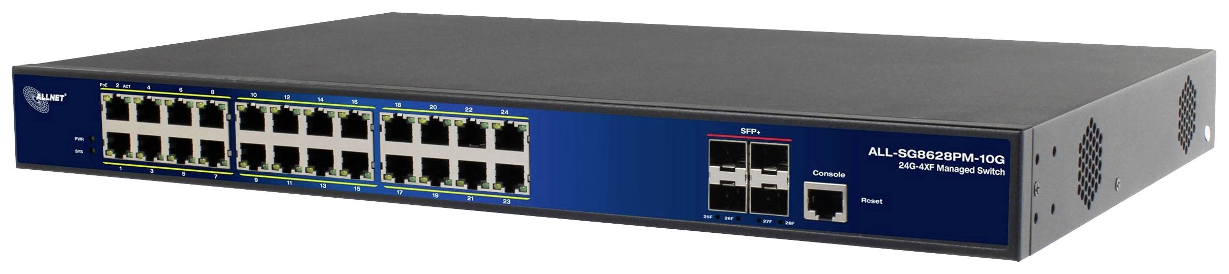 Allnet A208886 ALL-SG8628PM-10G síťový switch 24 portů 10 / 100 / 1000 MBit/s funkce PoE