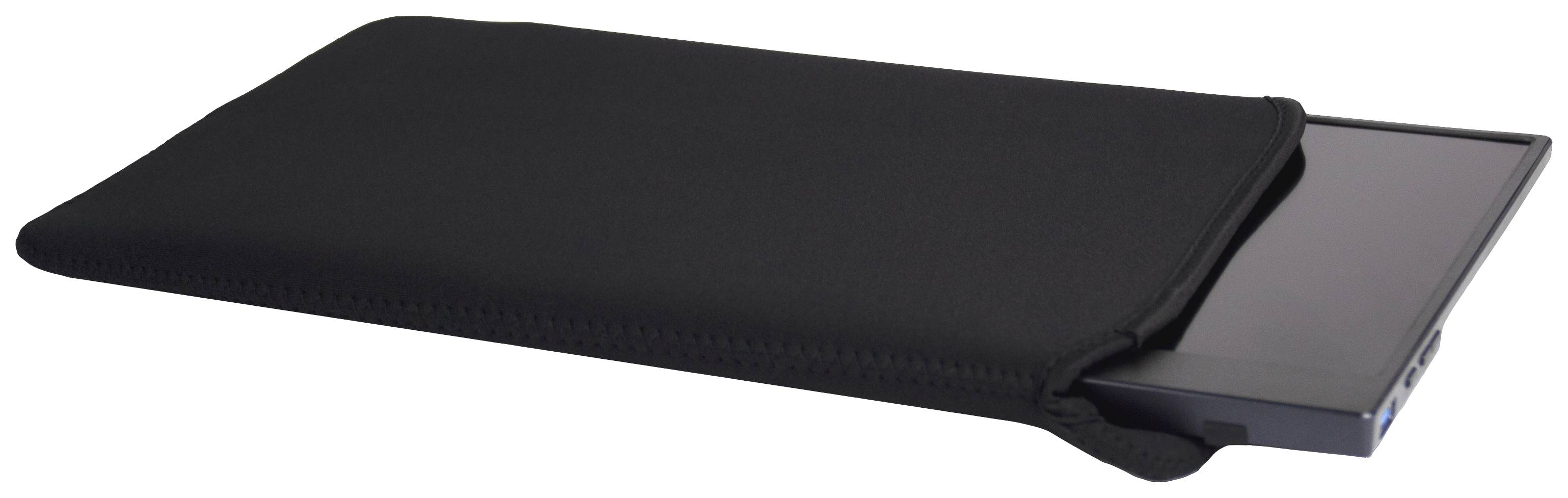 Tablet částečně vyčnívá z černého ochranného pouzdra.