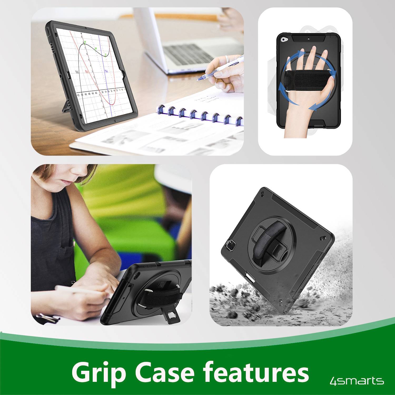 4Smarts Rugged Tablet GRIP obal na tablet Samsung Backcover černá-5