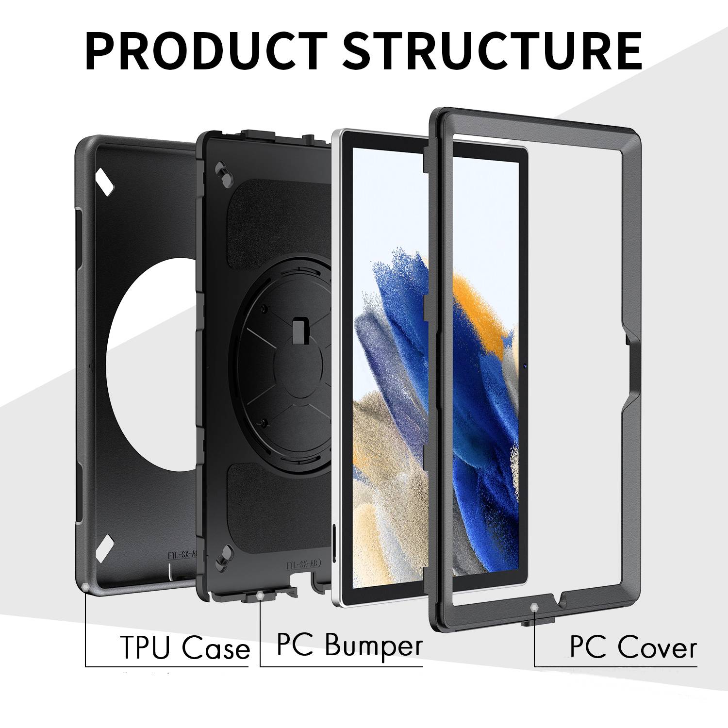 4Smarts Rugged Tablet GRIP obal na tablet Samsung Backcover černá-9
