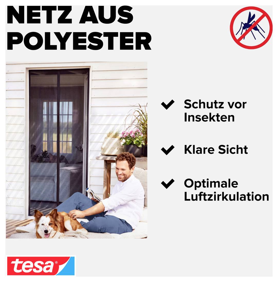 tesa Fliegengitter 55374-00000-00 Magnetický závěs (š x v) 0.80 m x 2.00 m antracitová 1 ks-5