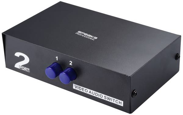 SpeaKa Professional SP-11175216 2 porty kompozitní přepínač s audio porty