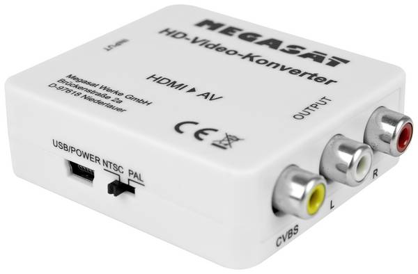 MegaSat AV konvertor Megasat HD-Video-Konverter (HDMI zu AV) [HDMI - AV] 1920 x 1080 Pixel