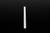 Bílý, protáhlý předmět na černém pozadí, pravděpodobně profil nebo kolejnice.