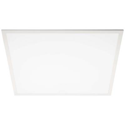 Čtvercový LED panel s čistým, bílým designem. Ideální pro rovnoměrné osvětlení vnitřních prostor.